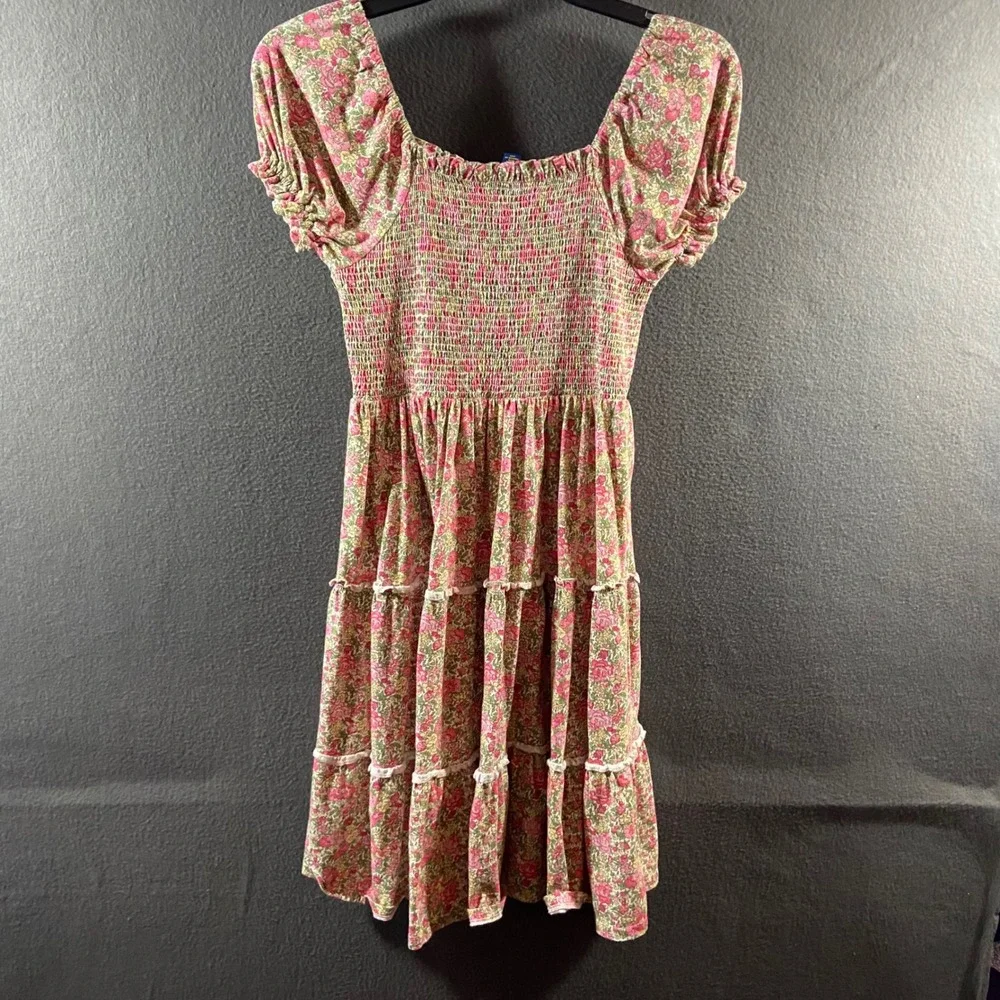 Polo Ralph Lauren Girls dress xl 16 Floral Smocked Tiered Cotton cottagecore